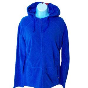 ---  TOCADE CANADA Blue Fleece Zip-Up Hooded Jacket, Hoodie XL